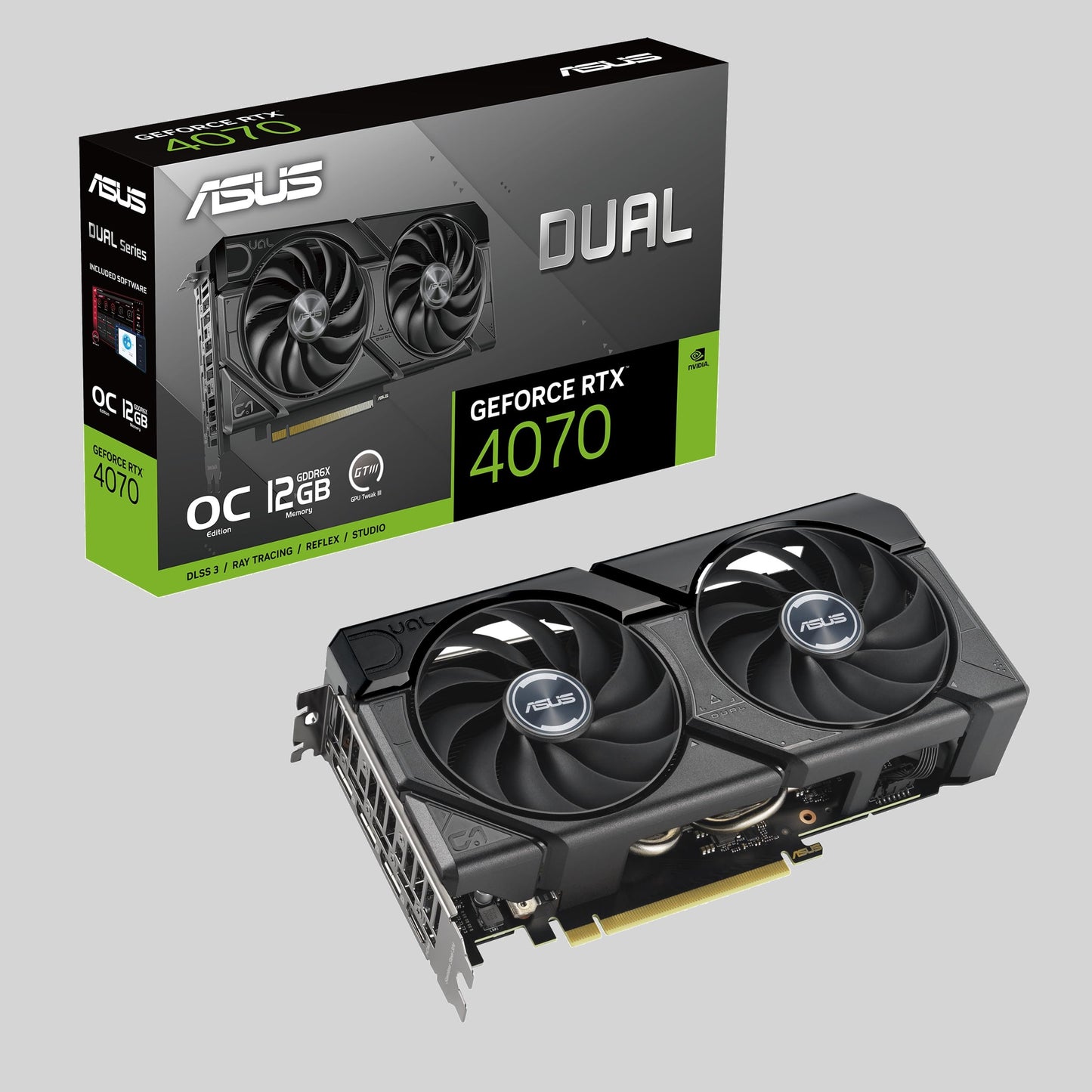 ASUS Dual GeForce RTX™ 4070 EVO OC Edition 12GB GDDR6X is Designed for Broad Compatibility (Graphics Cards)