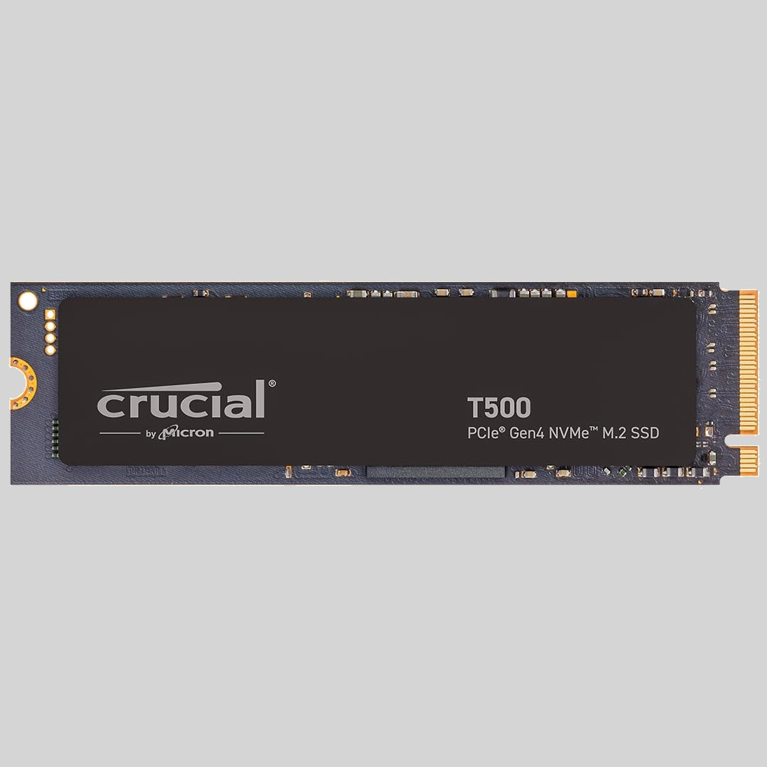 Crucial T500 PCIe Gen4 NVMe 4TB SSD, Up to 7,000MB/s, TLC NAND, Laptop & Desktop (Internal Components)