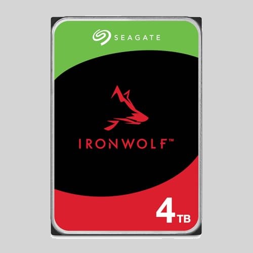 Seagate IronWolf 4TB NAS Internal Hard Drive CMR 3.5 Inch SATA 6Gb/s 5400 RPM 64MB Cache for RAID Network Attached Storage Re
