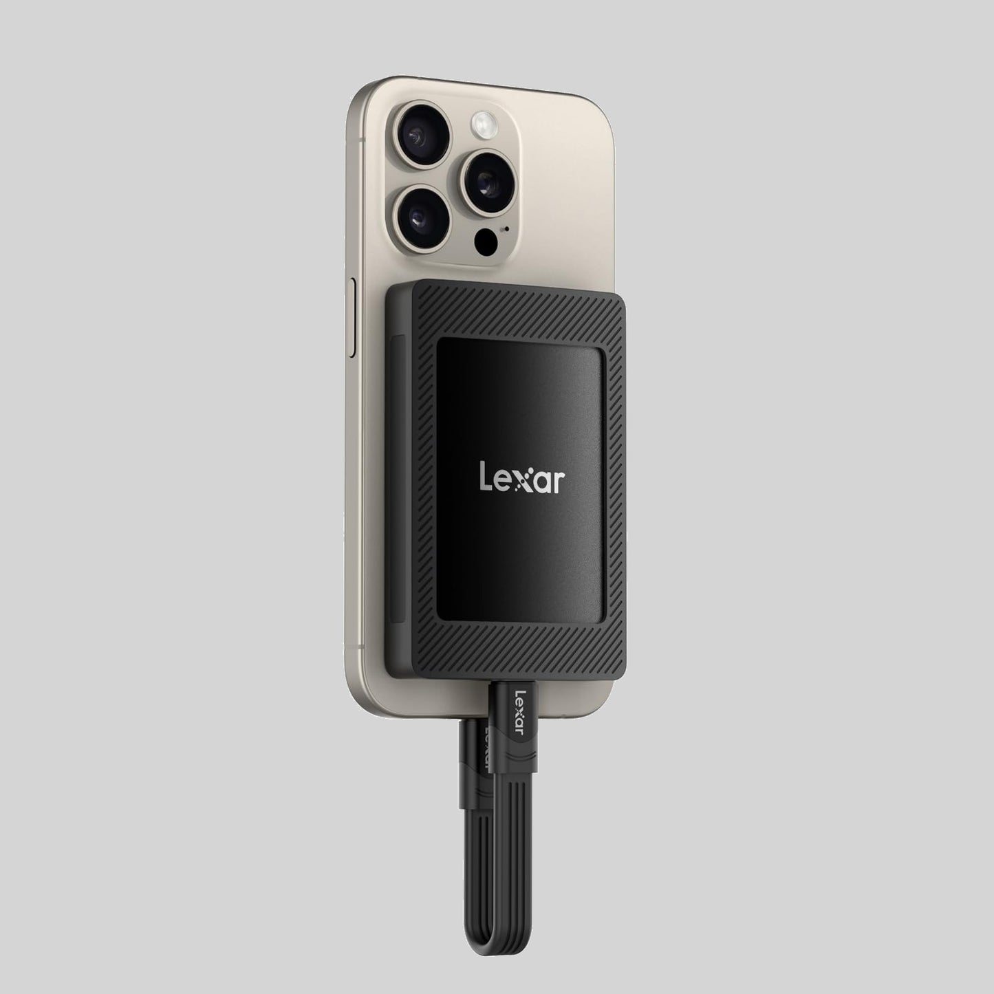 Lexar SL500 USB 3.2 Gen 2 Type-C Portable External SSD with Magnetic Set, Black (External Hard Drives)