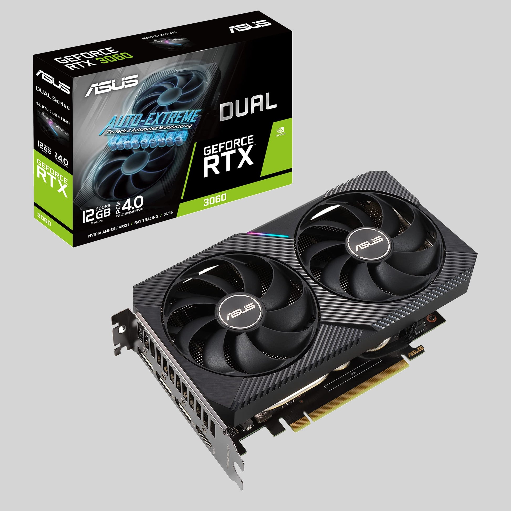 ASUS Dual NVIDIA GeForce RTX 3060 V2 OC Edition 12GB GDDR6 Gaming Graphics Card (Graphics Cards)