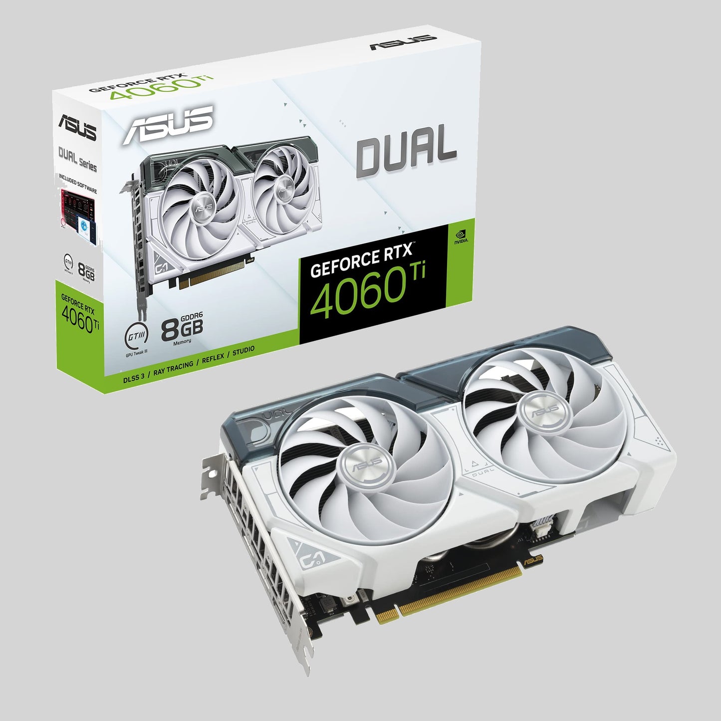 ASUS Dual GeForce RTX™ 4060 Ti White Edition 8GB GDDR6 (Graphics Cards)