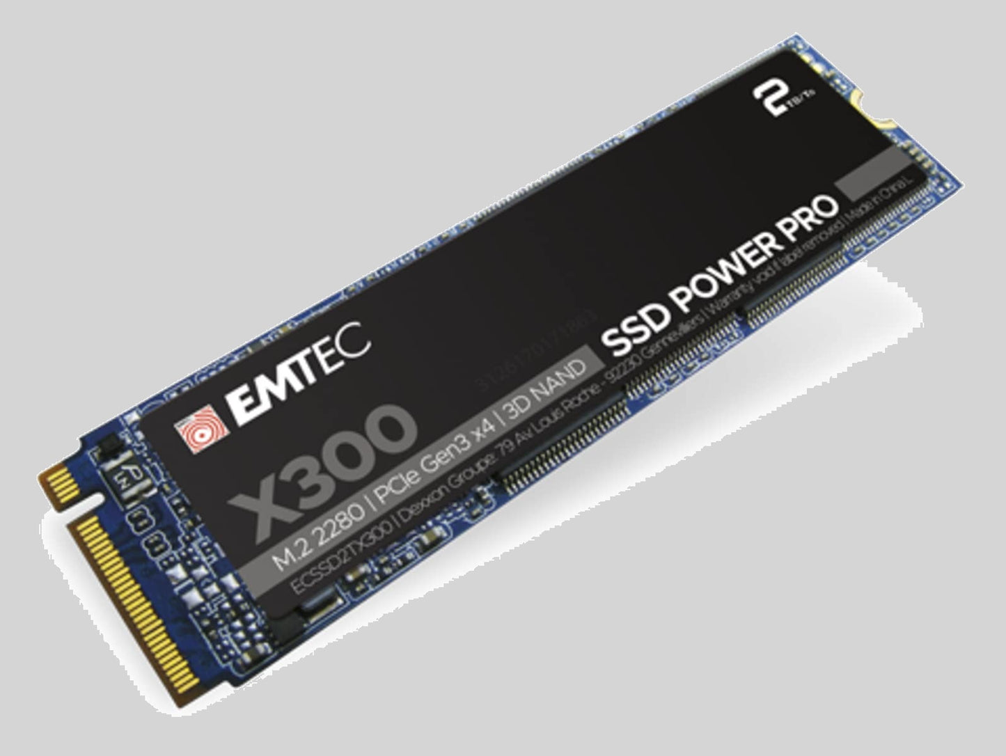 Emtec X300 Power Pro 2TB M.2 2280 PCIe Gen 3.0 x4 Internal Solid State Drive (Internal Solid State Drives)