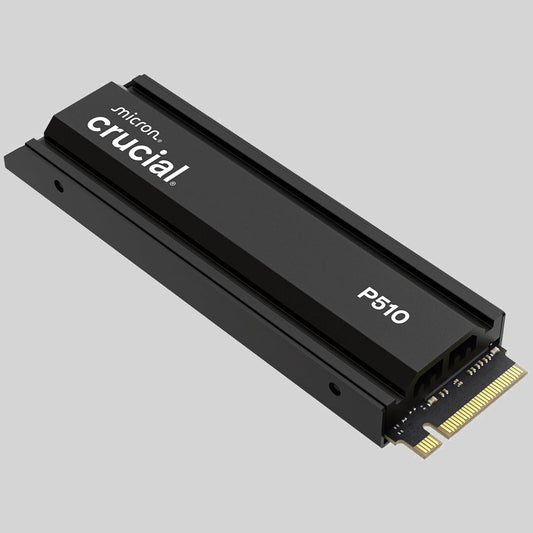 Crucial P510 PCIe Gen5 NVMe 2TB SSD with Heatsink, Up to 10,000MB/s, TLC NAND, Laptop & Desktop (Internal Solid State Drives)