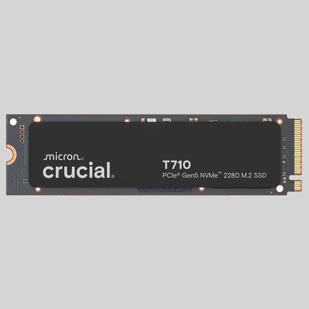 Crucial T710 PCIe Gen5 NVMe 2TB SSD, Up to 14,900 MB/s, Laptop & Desktop Compatible (Internal Components)
