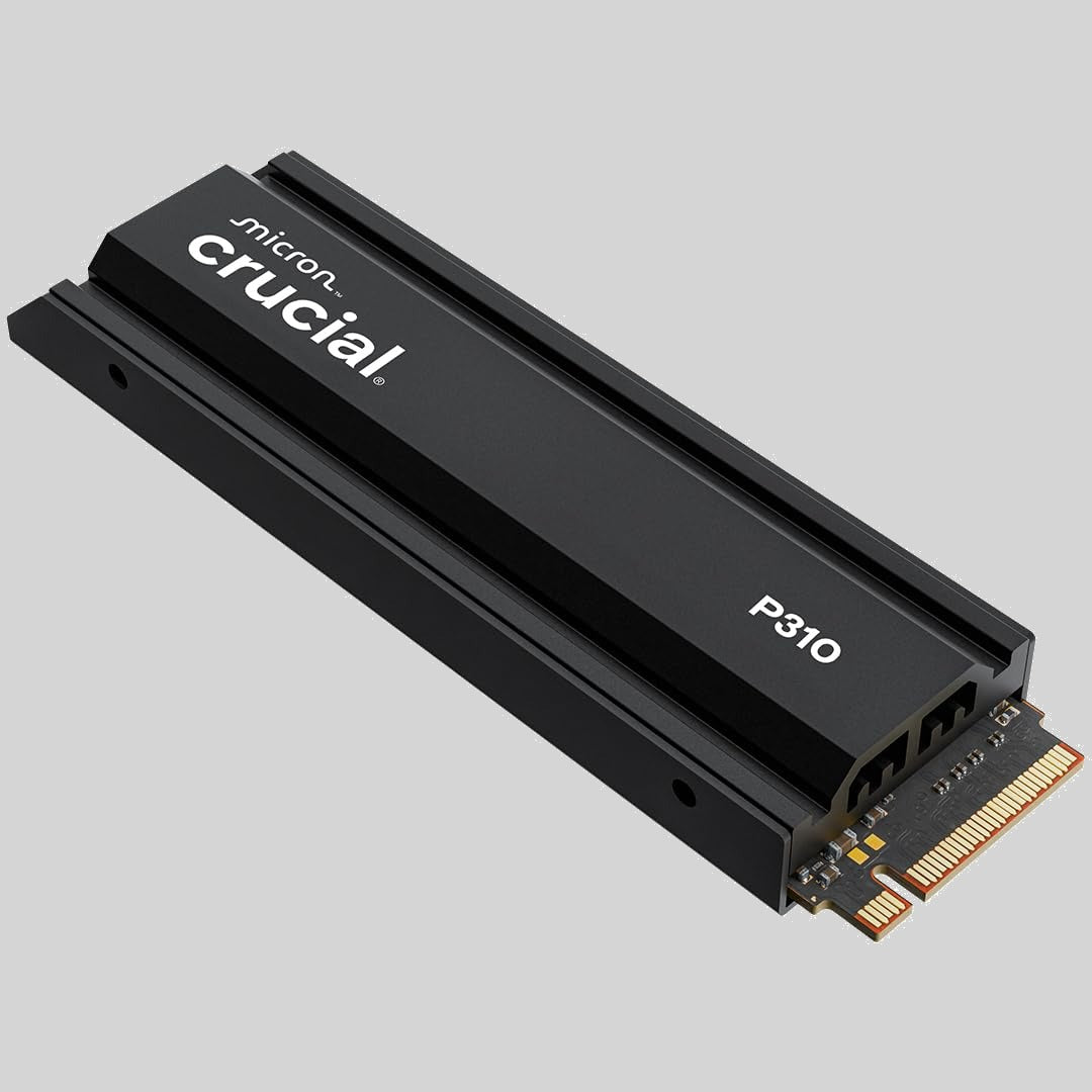 Crucial P310 2280 1TB PCIe Gen4 NVMe Gaming PS5 SSD with Heatsink, Up to 7,100MB/s, PlayStation5, Laptop & Desktop (Internal 