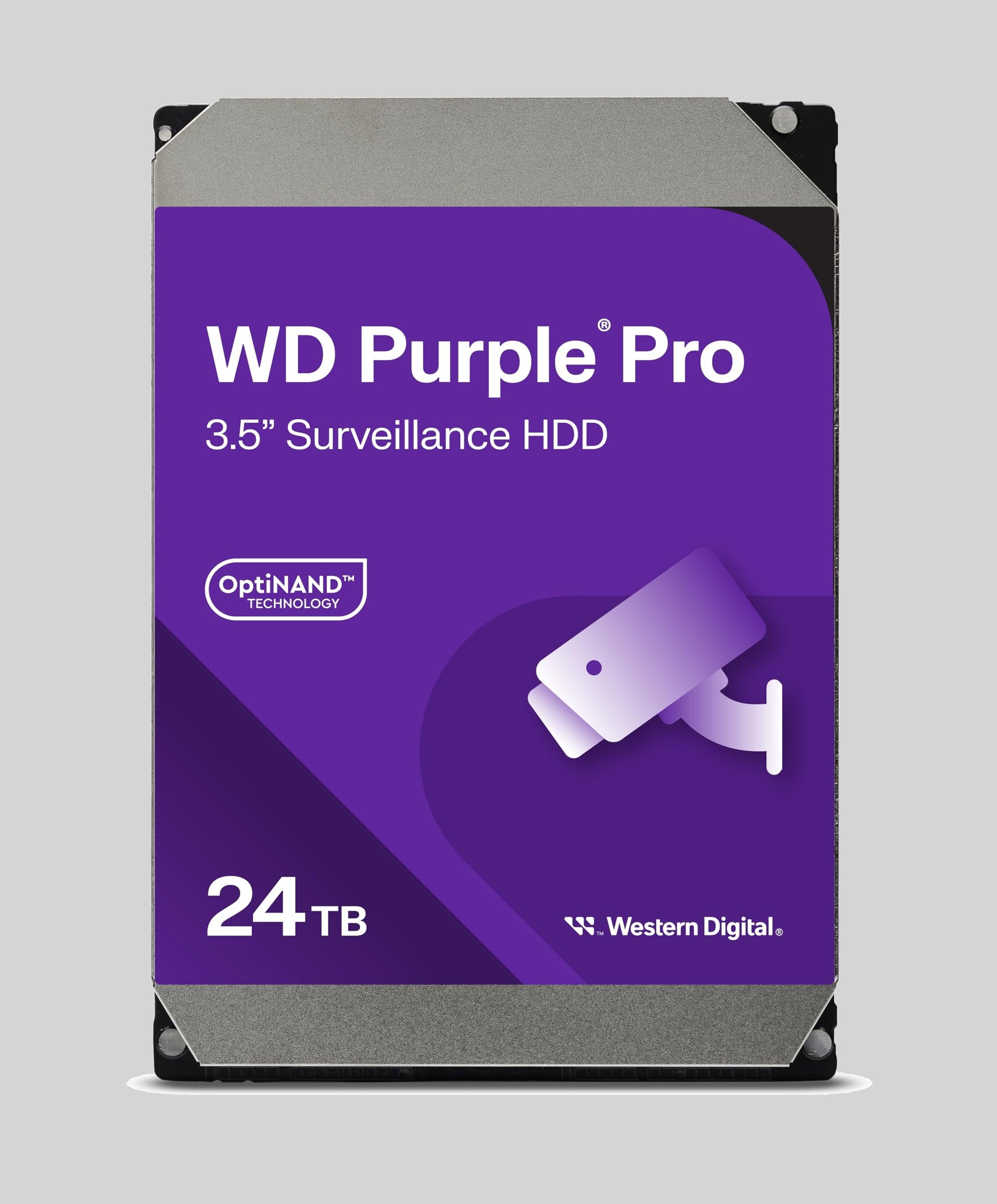 Western Digital 24TB WD Purple Pro Surveillance HDD, SATA 6 Gb/s, 512MB Cache (Internal Components)