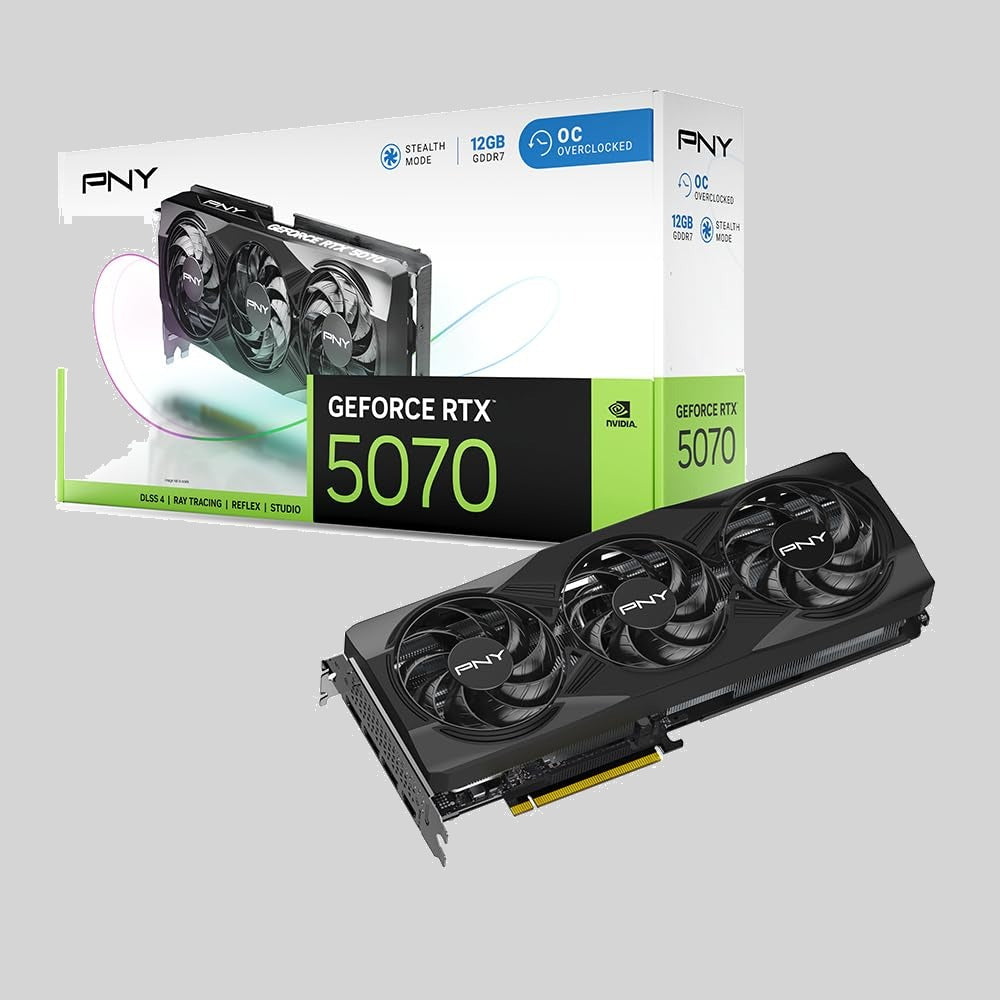PNY NVIDIA GeForce RTX™ 5070 OC Triple Fan, Graphics Card (Graphics Cards)