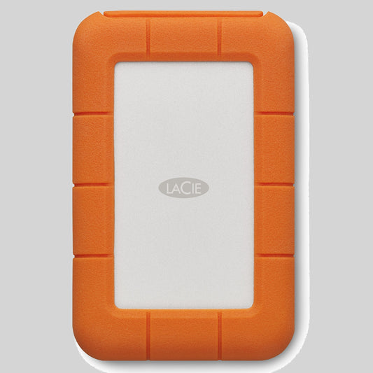 LaCie Rugged USB-C, 4TB, Portable External Hard Drive, Drop, Shock, Dust, Rain Resistant, for Mac & PC