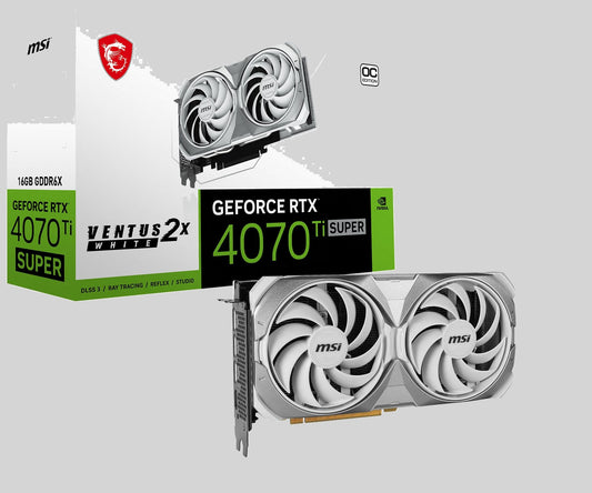 MSI Gaming RTX 4070 Ti Super 16G Ventus 2X White OC Graphics Card (Graphics Cards)