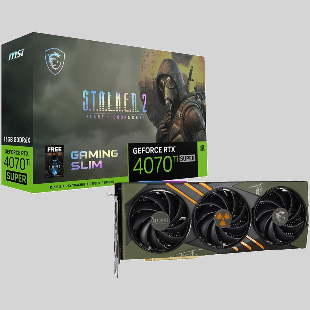 MSI GeForce RTX 4070 Ti Super 16G Gaming Slim Stalker 2 Edition 16GB GDDR6X (Graphics Cards)