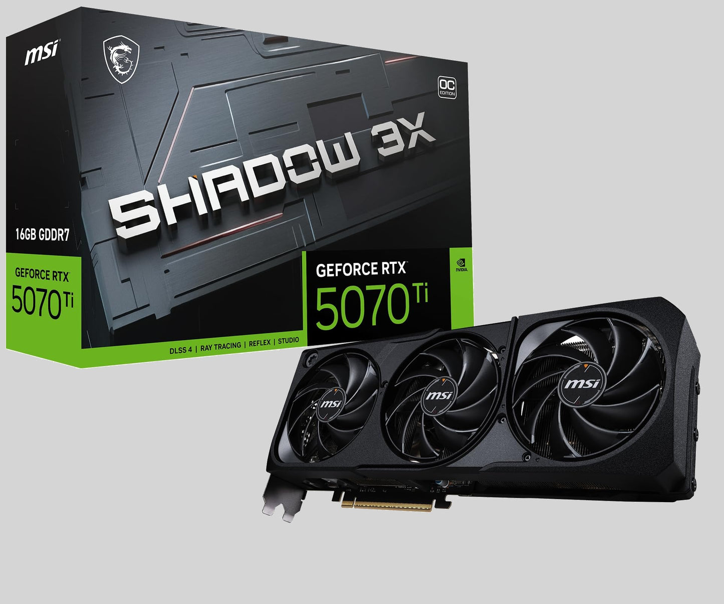 MSI Gaming RTX 5070 TI 16G Shadow 3X OC Graphics Card (Graphics Cards)