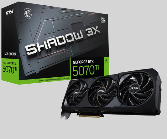 MSI Gaming RTX 5070 TI 16G Shadow 3X OC Graphics Card (Graphics Cards)