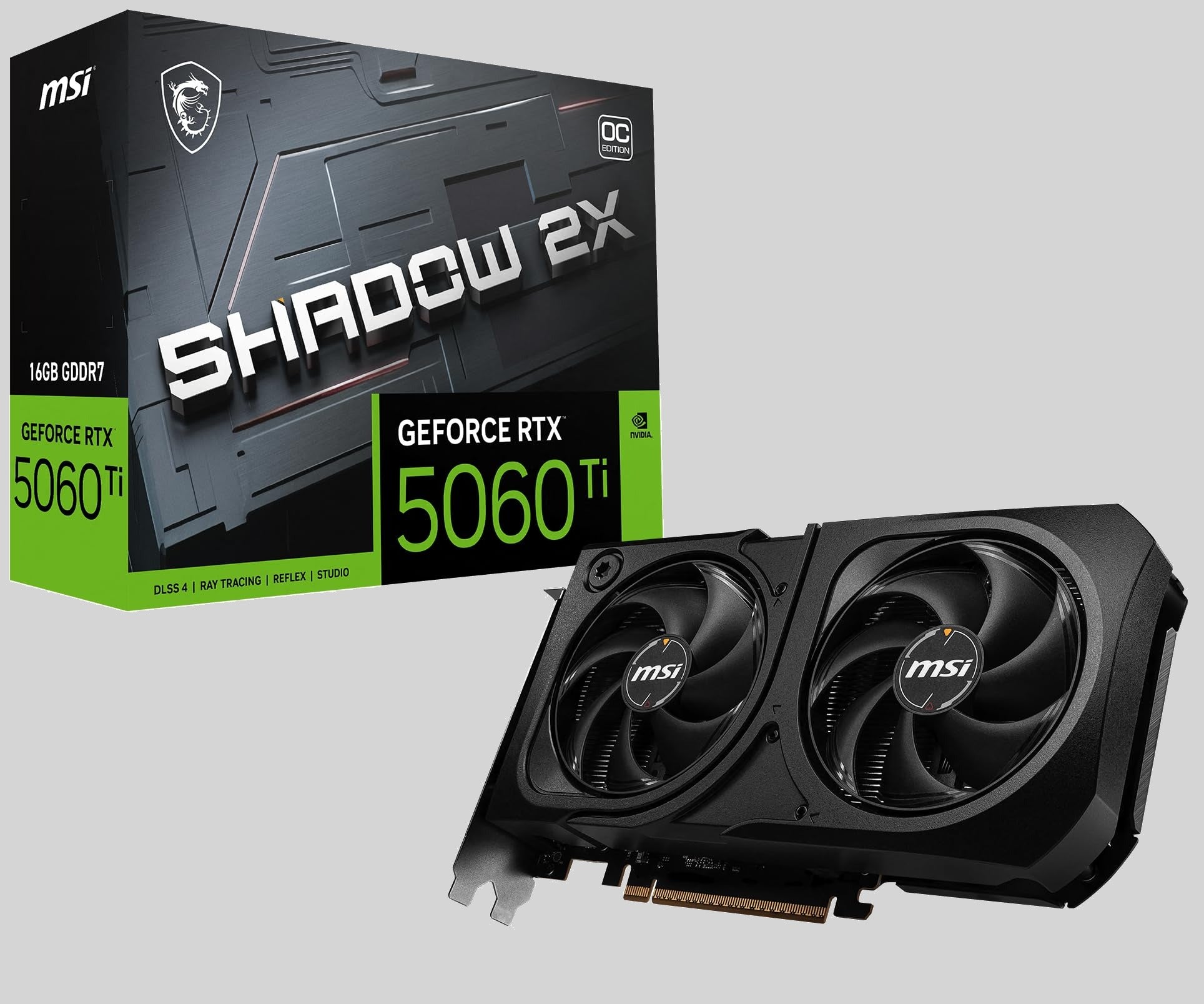 MSI Gaming RTX 5060 Ti 16G Shadow 2X OC Graphics Card (Graphics Cards)