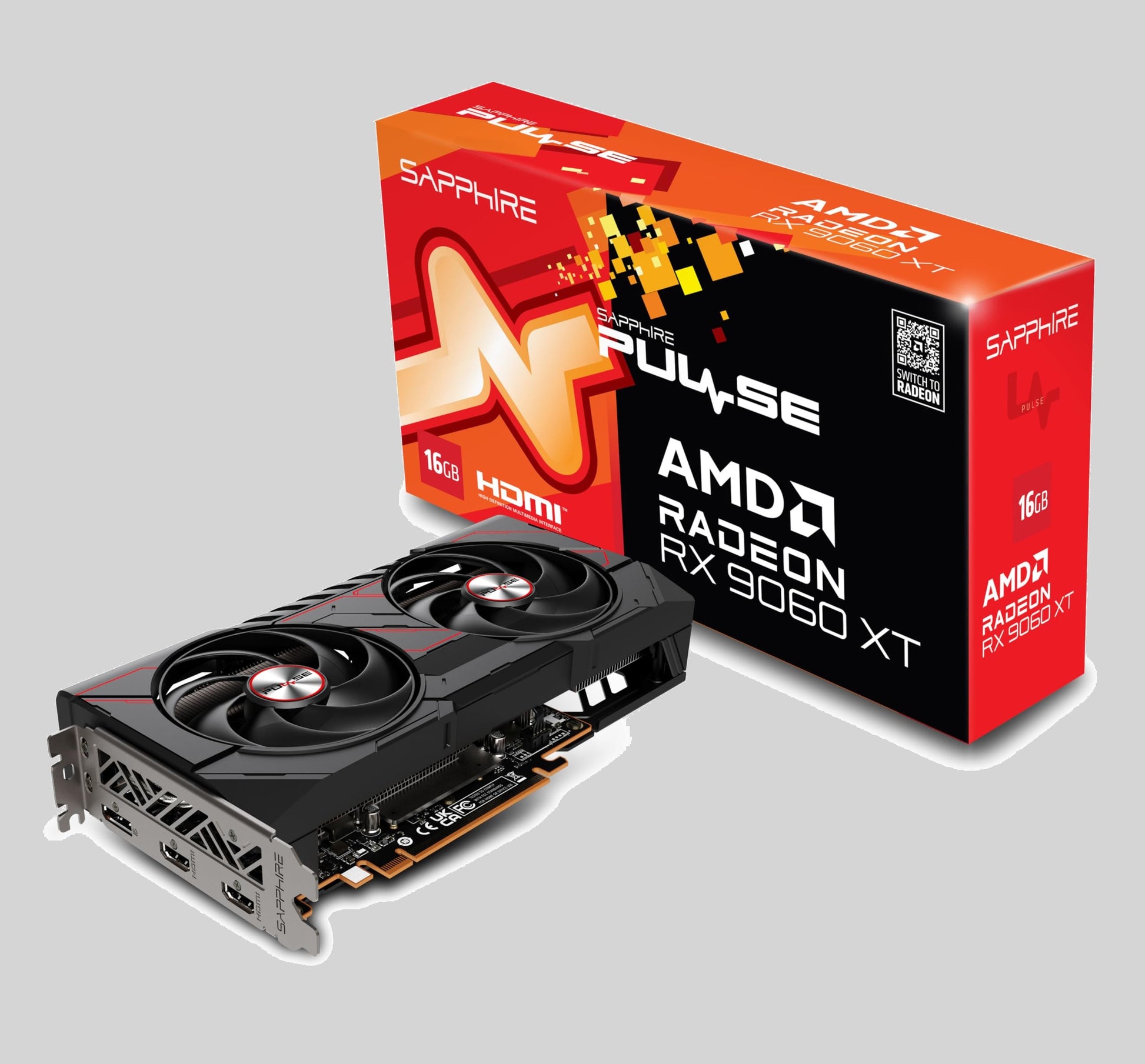 Sapphire 11350-03-20G Pulse AMD Radeon™ RX 9060 XT Gaming OC Graphics Card with (Graphics Cards)