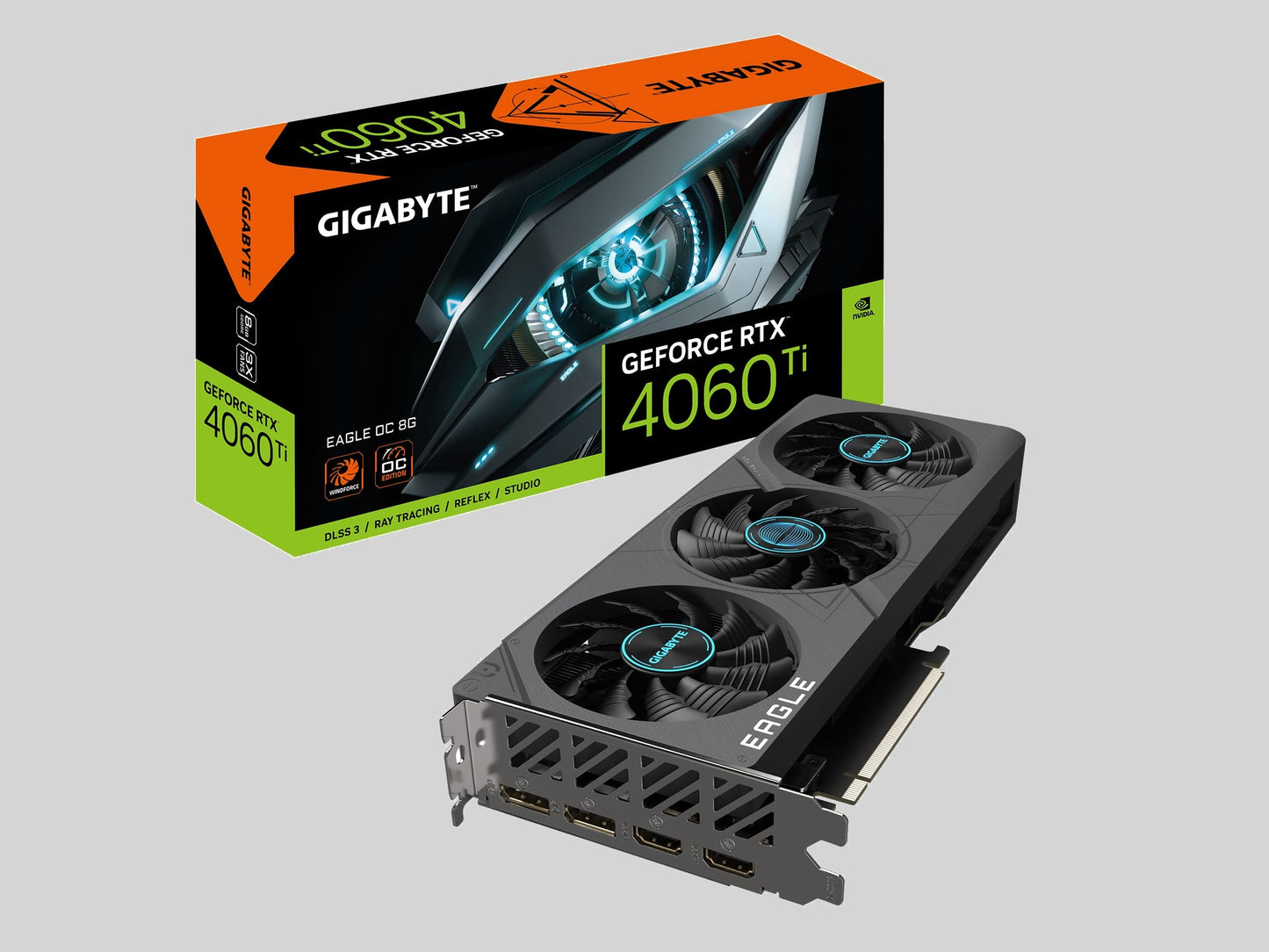 Gigabyte GeForce RTX 4060 Ti Eagle OC 8G Graphics Card, 3X WINDFORCE Fans, 8GB (Graphics Cards)